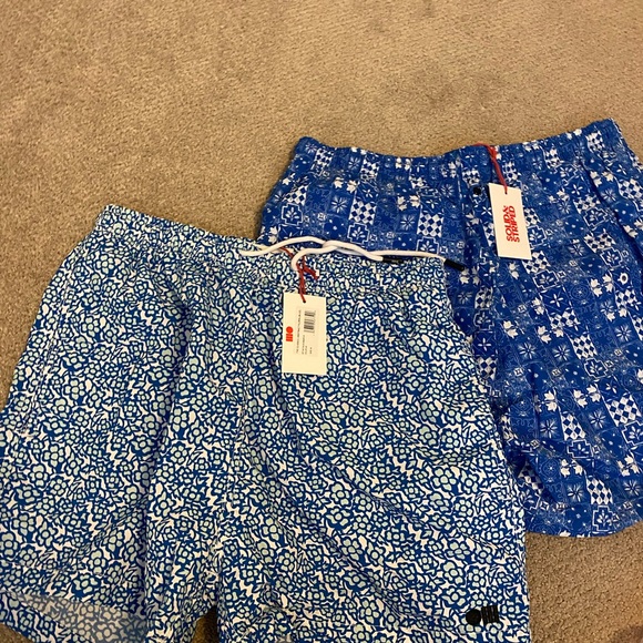 NWT Solid & Striped The Classic Swim Trunks - abstract Floral Lapis - Picture 5 of 5
